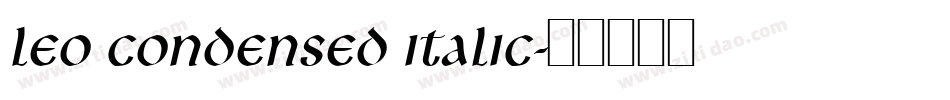 Leo Condensed Italic字体转换